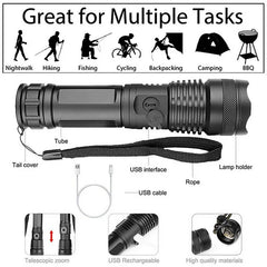 High Power Rechargeable Led Flashlight