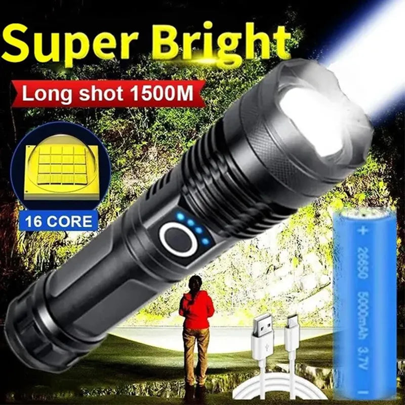 High Power Rechargeable Led Flashlight