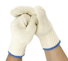 High-Quality Double Cotton Heat Resistant Gloves - 500°C Super Heatproof Kitchen Oven Mitts