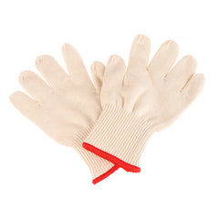 Super Heat Resistant Double Cotton Oven Gloves - 200-800°C Anti-Burn Kitchen Mitts (White)