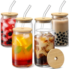 Glass Cup With Lid and Straw 350ml/550ml