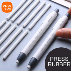 Press Retractable Eraser Pen