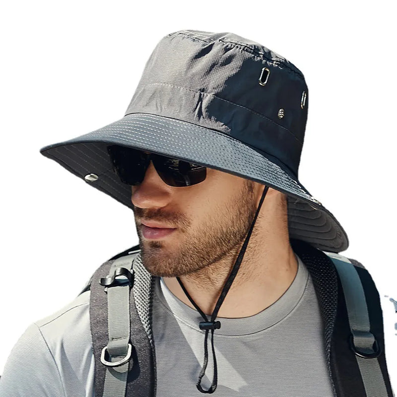 Men's Large Brim Sunshade Hat for Outdoor Adventures