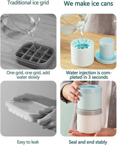 Silicone Cylinder portable Ice Maker Bucket