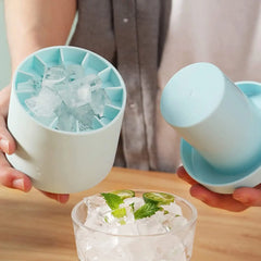 Silicone Cylinder portable Ice Maker Bucket