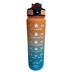 Motivational Water Bottle With Time Markers