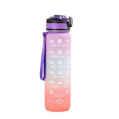 Motivational Water Bottle With Time Markers