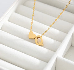 Letter Heart Initial Necklaces